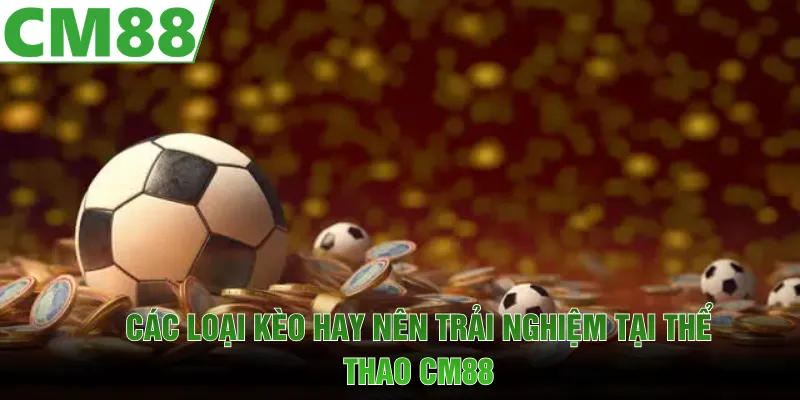 Các loại kèo hay, tỷ lệ thưởng cao nên trải nghiệm tại thể thao CM88 